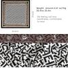 imageEXTREE Womens 35 inch Fashion Headscarf Silk Satin Scarf for Hair Wrapping at Night Bandana Square Scarf for SleepingLetter F Black