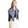 imageEXTREE Womens 35 inch Fashion Headscarf Silk Satin Scarf for Hair Wrapping at Night Bandana Square Scarf for SleepingNavy