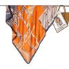 imageEXTREE Womens 35 inch Fashion Headscarf Silk Satin Scarf for Hair Wrapping at Night Bandana Square Scarf for SleepingPikouhua Orange