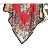 imageEXTREE Womens 35 inch Fashion Headscarf Silk Satin Scarf for Hair Wrapping at Night Bandana Square Scarf for SleepingRed