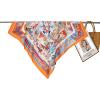 imageEXTREE Womens 35 inch Fashion Headscarf Silk Satin Scarf for Hair Wrapping at Night Bandana Square Scarf for SleepingTreasure Orange Twill