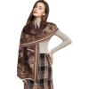 imageEXTREE Womens Scarf Pashmina Shawls and Wraps for Evening Dress Bridesmaid Wedding Bridal Winter Warm Long Large ScarvesBrown
