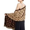 imageEXTREE Womens Scarf Pashmina Shawls and Wraps for Evening Dress Bridesmaid Wedding Bridal Winter Warm Long Large ScarvesBrown Coffee One