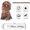 imageEXTREE Womens Scarf Pashmina Shawls and Wraps for Evening Dress Bridesmaid Wedding Bridal Winter Warm Long Large ScarvesGray Pink
