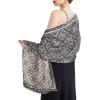 imageEXTREE Womens Scarf Pashmina Shawls and Wraps for Evening Dress Bridesmaid Wedding Bridal Winter Warm Long Large ScarvesGrey One