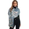 imageEXTREE Womens Scarf Pashmina Shawls and Wraps for Evening Dress Bridesmaid Wedding Bridal Winter Warm Long Large ScarvesMisty Blue Big H Knight Carriage
