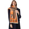 imageEXTREE Womens Scarf Pashmina Shawls and Wraps for Evening Dress Bridesmaid Wedding Bridal Winter Warm Long Large ScarvesOrange