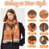 imageEXTREE Womens Scarf Pashmina Shawls and Wraps for Evening Dress Bridesmaid Wedding Bridal Winter Warm Long Large ScarvesOrange