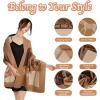 imageEXTREE Womens Scarf Wrap Soft ampamp Warm Shawl Lightweight SkinFriendly Versatile for All Seasons Holiday Gift IdeaCheckered Horse Dark Brown