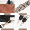 imageEXTREE crossbody Bags for WomenTrendy Shoulder Vegan Leather Handbags Satchel Purse with Adjustable Wide Vintage StrapA002white Brown