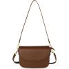imageEXTREE crossbody Bags for WomenTrendy Shoulder Vegan Leather Handbags Satchel Purse with Adjustable Wide Vintage StrapAc Brown