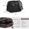imageEXTREE crossbody Bags for WomenTrendy Shoulder Vegan Leather Handbags Satchel Purse with Adjustable Wide Vintage StrapAdblack