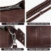 imageEXTREE crossbody Bags for WomenTrendy Shoulder Vegan Leather Handbags Satchel Purse with Adjustable Wide Vintage StrapAgbrown