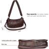 imageEXTREE crossbody Bags for WomenTrendy Shoulder Vegan Leather Handbags Satchel Purse with Adjustable Wide Vintage StrapAgbrown
