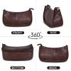imageEXTREE crossbody Bags for WomenTrendy Shoulder Vegan Leather Handbags Satchel Purse with Adjustable Wide Vintage StrapAgbrown