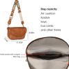 imageEXTREE crossbody Bags for WomenTrendy Shoulder Vegan Leather Handbags Satchel Purse with Adjustable Wide Vintage StrapAhbrown