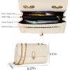 imageEXTREE crossbody Bags for WomenTrendy Shoulder Vegan Leather Handbags Satchel Purse with Adjustable Wide Vintage StrapAjbeigegold