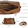 imageEXTREE crossbody Bags for WomenTrendy Shoulder Vegan Leather Handbags Satchel Purse with Adjustable Wide Vintage StrapAnbrown