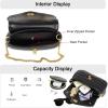 imageEXTREE crossbody Bags for WomenTrendy Shoulder Vegan Leather Handbags Satchel Purse with Adjustable Wide Vintage StrapCharm Black