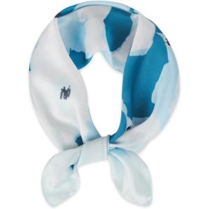 imageEXTREE Fashion Silky Satin Headscarf for Women Girls Exquisite Pattern Lightweight Silk Graceful Scarfs 275 x 275 inchesBlue Dreamy Dots