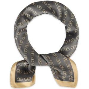 imageEXTREE Fashion Silky Satin Headscarf for Women Girls Exquisite Pattern Lightweight Silk Graceful Scarfs 275 x 275 inchesButterfly Dark Gray