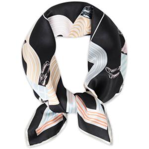 imageEXTREE Fashion Silky Satin Headscarf for Women Girls Exquisite Pattern Lightweight Silk Graceful Scarfs 275 x 275 inchesFour Horses Black Background