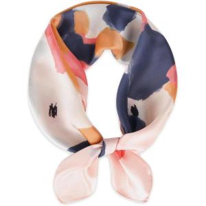 imageEXTREE Fashion Silky Satin Headscarf for Women Girls Exquisite Pattern Lightweight Silk Graceful Scarfs 275 x 275 inchesPink Dreamy Dots