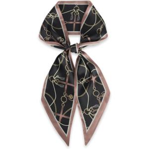 imageEXTREE Satin Scarf Mulberry Silk Printed Head Wrap Hair Band 7quotquot x 59quotquotA024