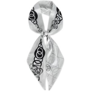 imageEXTREE Satin Scarf Mulberry Silk Printed Head Wrap Hair Band 7quotquot x 59quotquotA053