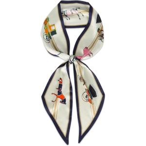 imageEXTREE Satin Scarf Mulberry Silk Printed Head Wrap Hair Band 7quotquot x 59quotquotA054