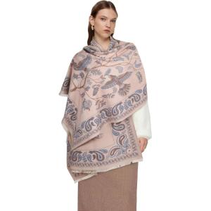 imageEXTREE Scarfs for Women Pashmina Silky Shawl Wrap for Evening Dressing Blanket Open Front Poncho CapeBluebird Pink