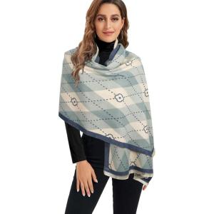 imageEXTREE Scarfs for Women Pashmina Silky Shawl Wrap for Evening Dressing Blanket Open Front Poncho CapeClover Milan