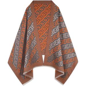 imageEXTREE Scarfs for Women Pashmina Silky Shawl Wrap for Evening Dressing Blanket Open Front Poncho CapeOrange One