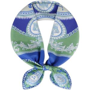 imageEXTREE Silk Feeling Scarf Medium Square Satin Head Scarf Sleeping Hair Wrapping for Women 275  275 inchesRoman Crown