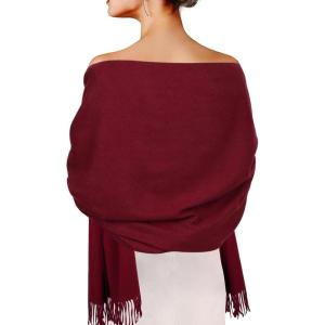 imageEXTREE Women Shawl Wrap Scarf Pashmina Wedding Christmas Birthday Gifts Idea Large Soft StoleType018claret