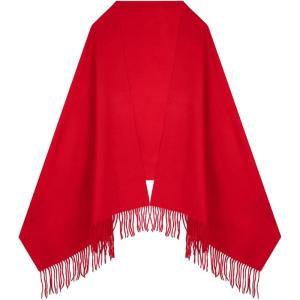 imageEXTREE Women Shawl Wrap Scarf Pashmina Wedding Christmas Birthday Gifts Idea Large Soft StoleType019red
