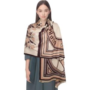 imageEXTREE Womens Scarf Pashmina Shawls and Wraps for Evening Dress Bridesmaid Wedding Bridal Winter Warm Long Large ScarvesElegant Apricot Unicorn Rice