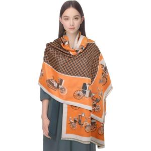 imageEXTREE Womens Scarf Pashmina Shawls and Wraps for Evening Dress Bridesmaid Wedding Bridal Winter Warm Long Large ScarvesOrange