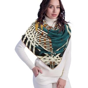 imageEXTREE Womens Travel Scarf Pashmina Shawls and Wraps Winter Warm Square Large Scarves Made of 60 Wool and 40 SilkColor04