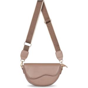 imageEXTREE crossbody Bags for WomenTrendy Shoulder Vegan Leather Handbags Satchel Purse with Adjustable Wide Vintage StrapAa Khaki