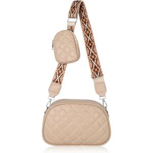 imageEXTREE crossbody Bags for WomenTrendy Shoulder Vegan Leather Handbags Satchel Purse with Adjustable Wide Vintage StrapAfpink