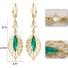 imageEXTREE Rhinestone Valentines Day Earrings for womenEmerald Ruby Gold Silver Design EarringsA006