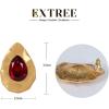imageEXTREE Rhinestone Valentines Day Earrings for womenEmerald Ruby Gold Silver Design EarringsA008