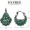 imageEXTREE Rhinestone Valentines Day Earrings for womenEmerald Ruby Gold Silver Design EarringsA015
