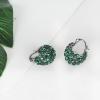 imageEXTREE Rhinestone Valentines Day Earrings for womenEmerald Ruby Gold Silver Design EarringsA015