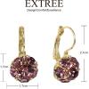 imageEXTREE Rhinestone Valentines Day Earrings for womenEmerald Ruby Gold Silver Design EarringsA021