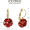 imageEXTREE Rhinestone Valentines Day Earrings for womenEmerald Ruby Gold Silver Design EarringsA022