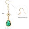 imageEXTREE Rhinestone Valentines Day Earrings for womenEmerald Ruby Gold Silver Design EarringsA028