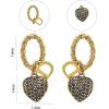 imageEXTREE Rhinestone Valentines Day Earrings for womenEmerald Ruby Gold Silver Design EarringsA032