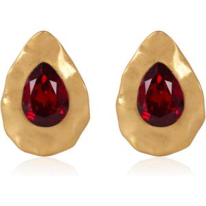 imageEXTREE Rhinestone Valentines Day Earrings for womenEmerald Ruby Gold Silver Design EarringsA008